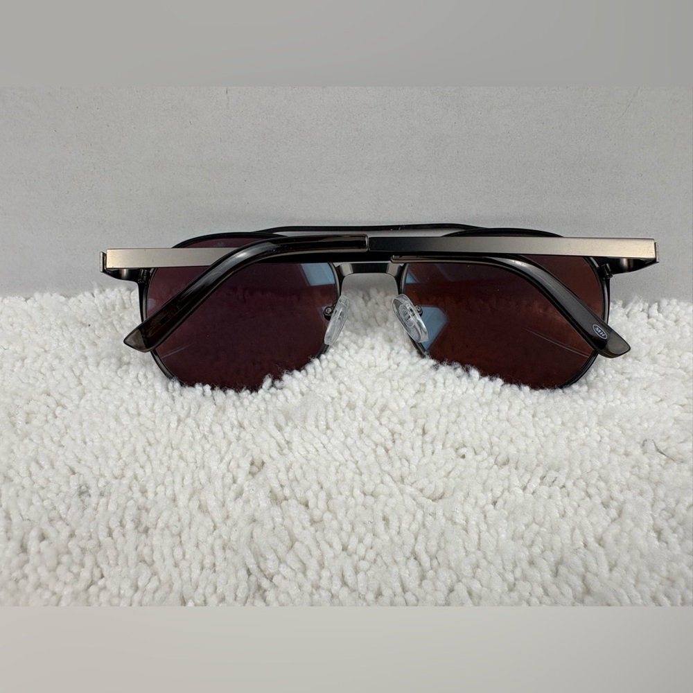 Marc Hunter 7915 Unisex Mirrored Aviator Sunglasses, Metal Frame, Double Bridge - Picture 4 of 7